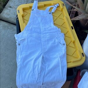 Old Navy White Denim overalls